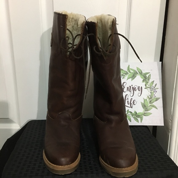 Draper of Glastonbury Winter Leather Brown Boots - Picture 16 of 16